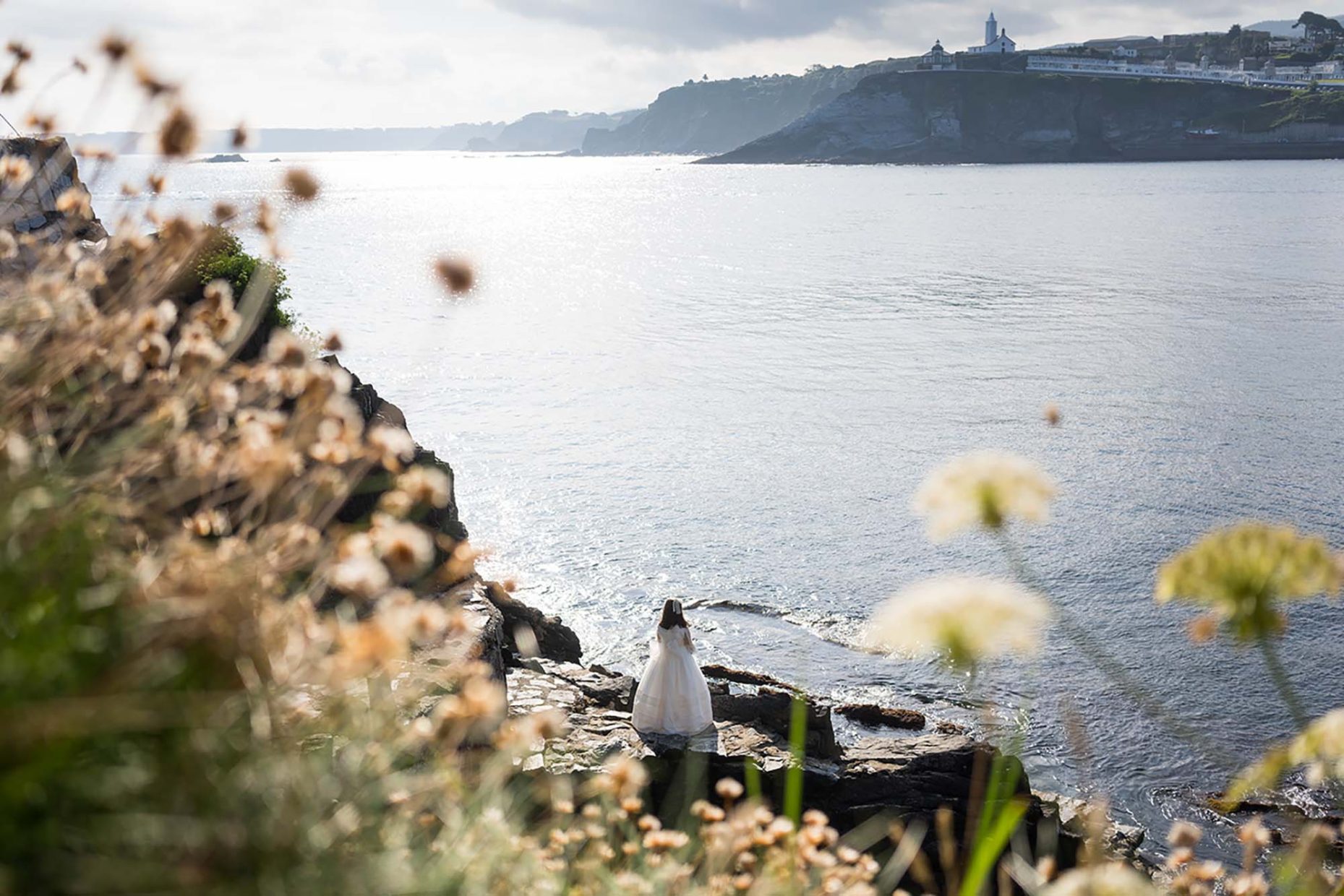 sesión de fotos de niña de comunión en Asturias