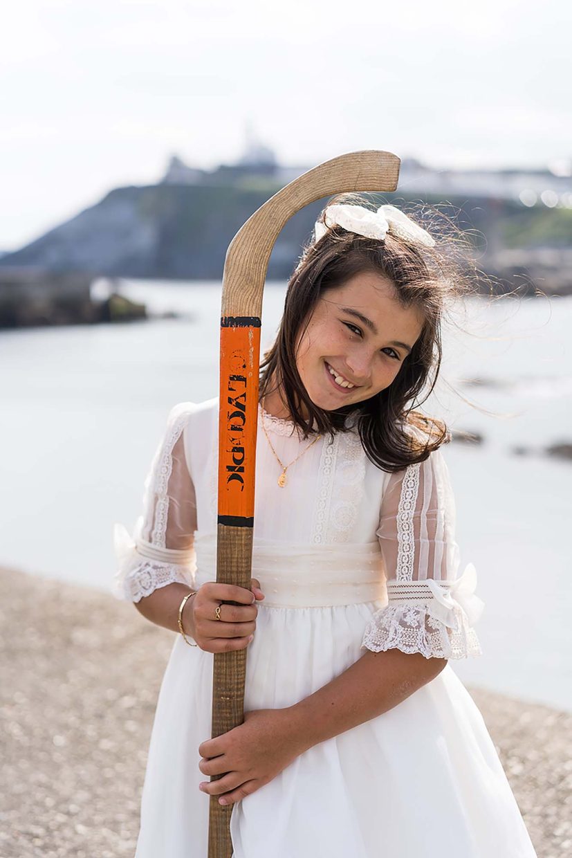 sesión de fotos de niña de comunión en Asturias